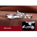 2016 Heißer Verkauf 925 Sterlingsilber-Paar-Ringe AAA Zircon-justierbarer silberner Ring-Großverkauf SJZ030